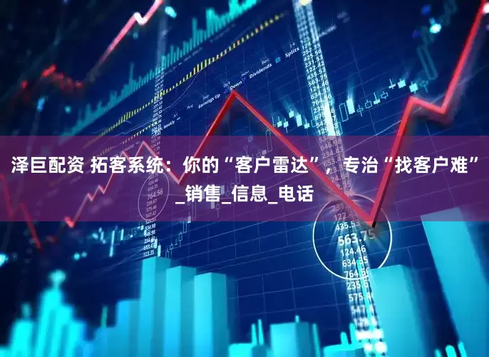 泽巨配资 拓客系统：你的“客户雷达”，专治“找客户难”_销售_信息_电话