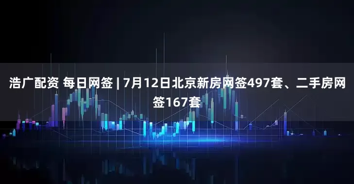 浩广配资 每日网签 | 7月12日北京新房网签497套、二手房网签167套